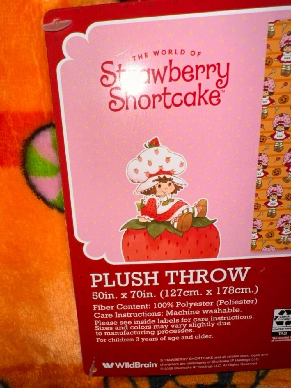 Strawberry Shortcake Halloween Throw Blanket